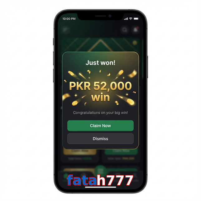 Main screen of Fatah777 win page for PK players